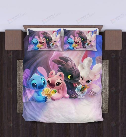 Toothless And Light Fury Dragons – Angel Stitch Lilo Bedding Set
