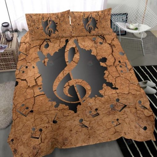 Treble Clef Cracked Bedding Set