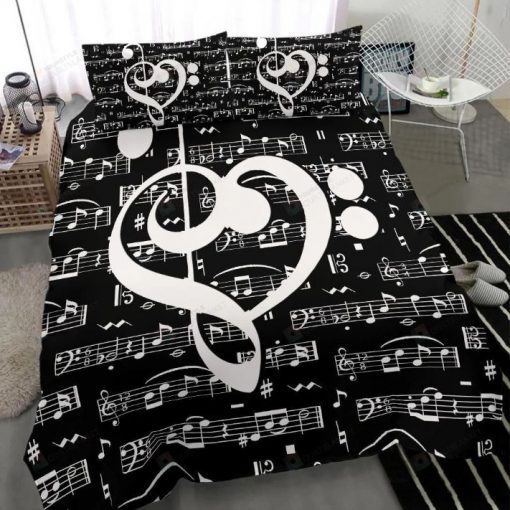 Treble Clef Heart Bedding Set