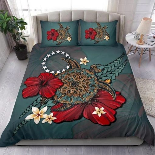 Tribal Turtle Hibiscus Bedding Set