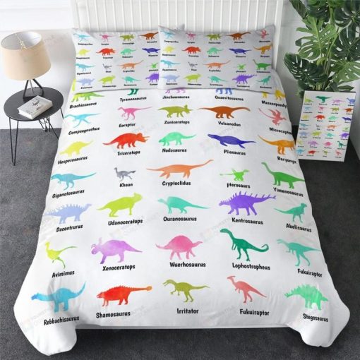 Types Of Dinosaurs Bedding Set