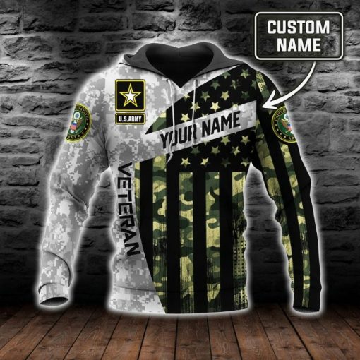 US Army American Veteran Hoodie 3D