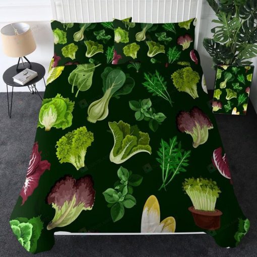 Vegetable Green Lettuces Cabbage Bedding Set