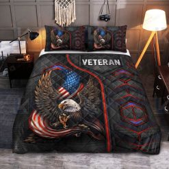 Veteran Eagle American Quilt Bedding Set