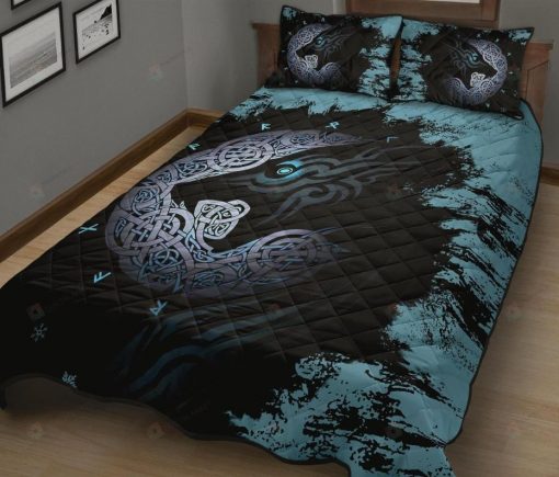 Viking Fenrir Wolf Quilt Bedding Set