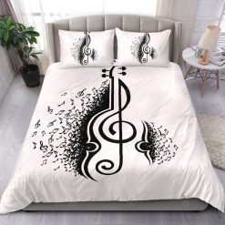 Violin Music Notes Bedding Set