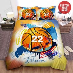 Watercolor Basketball Bedding Set