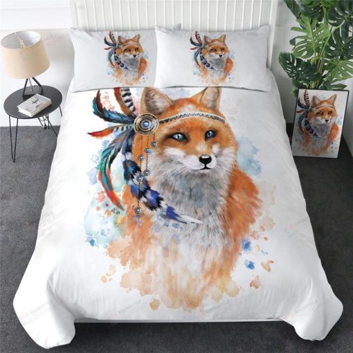 Watercolor Fox Bedding Set