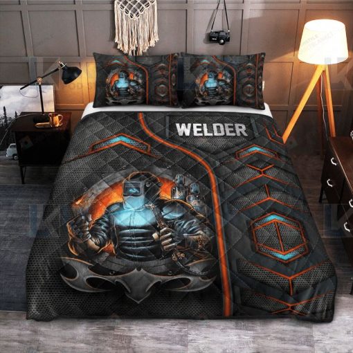 Welder Carbon Pattern Quilt Bedding Set