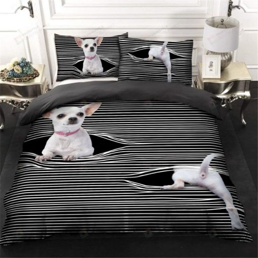 White Chihuahua Cute Bedding Set