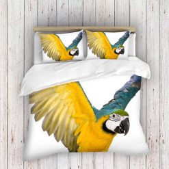 Yellow Parrot Bedding Set