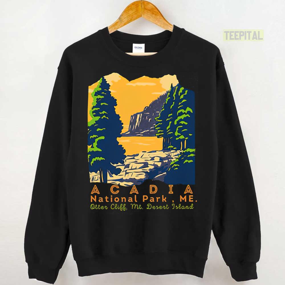 Acadia National Park Maine Otter Cliff Mt Desert Island T-Shirt