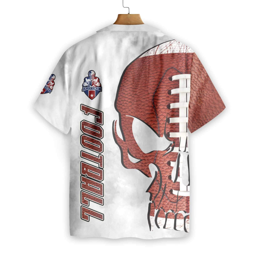 American Football And Skull Hawaiian Shirt