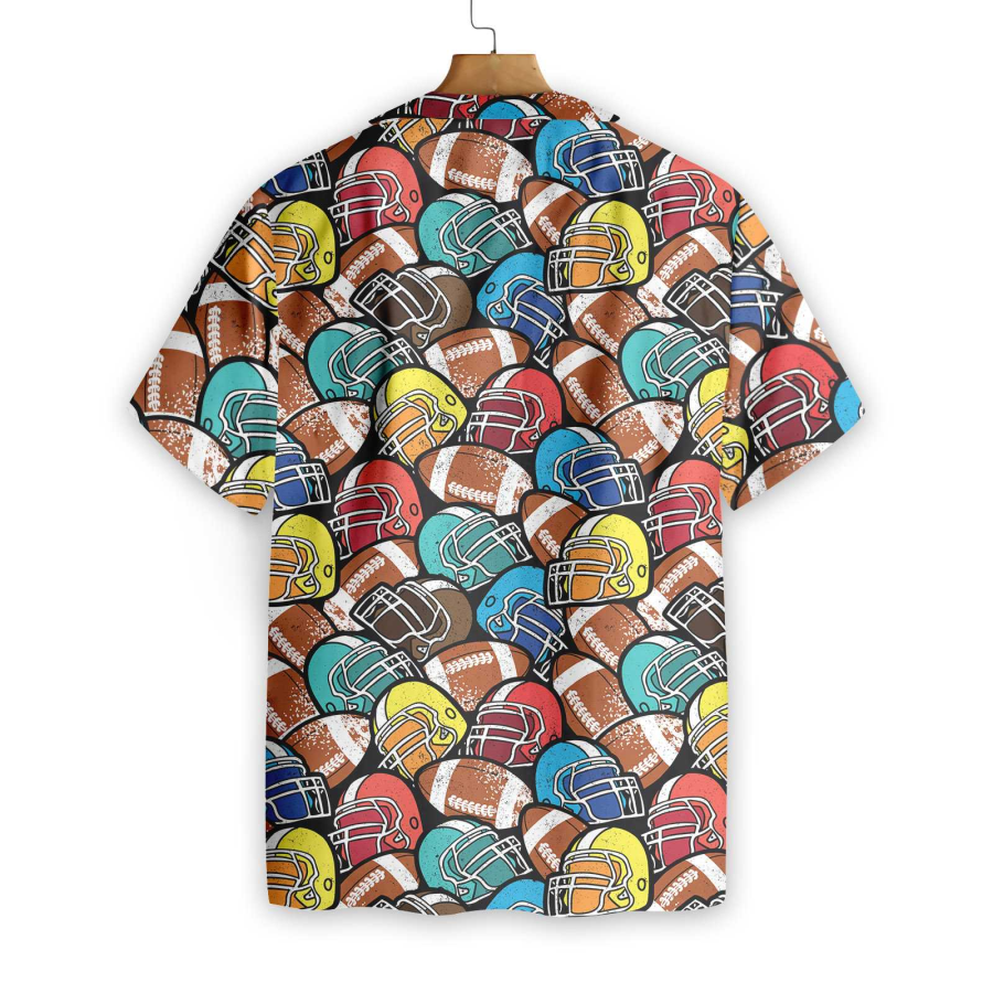 American Football Colorful Pattern Hawaiian Shirt