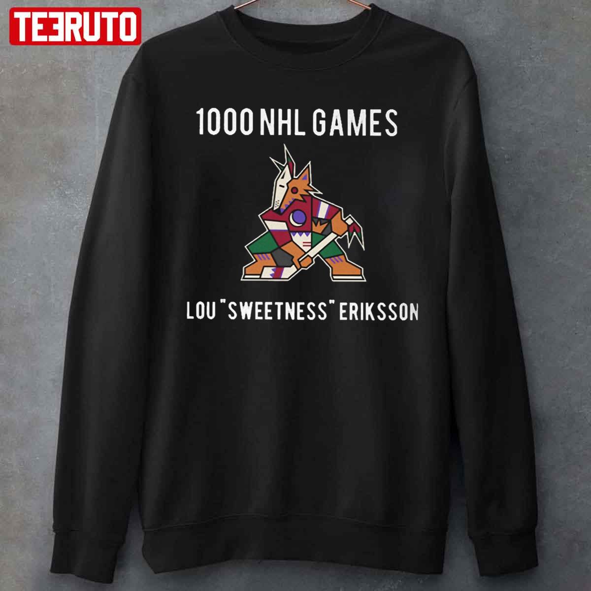 Arizona 1000 NHL Games Lou Sweetness Eriksson Unisex T-Shirt