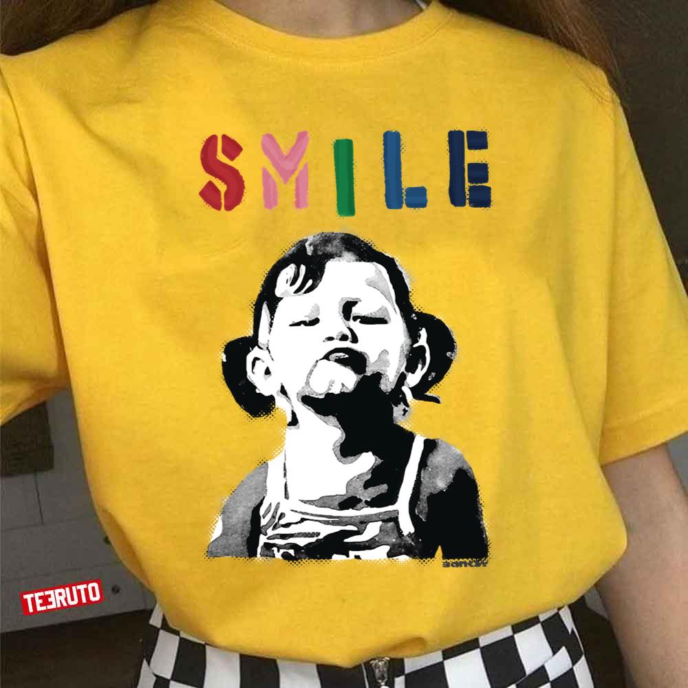 Banksy Graffiti Quote Smile With Girl Unisex Sweatshirt
