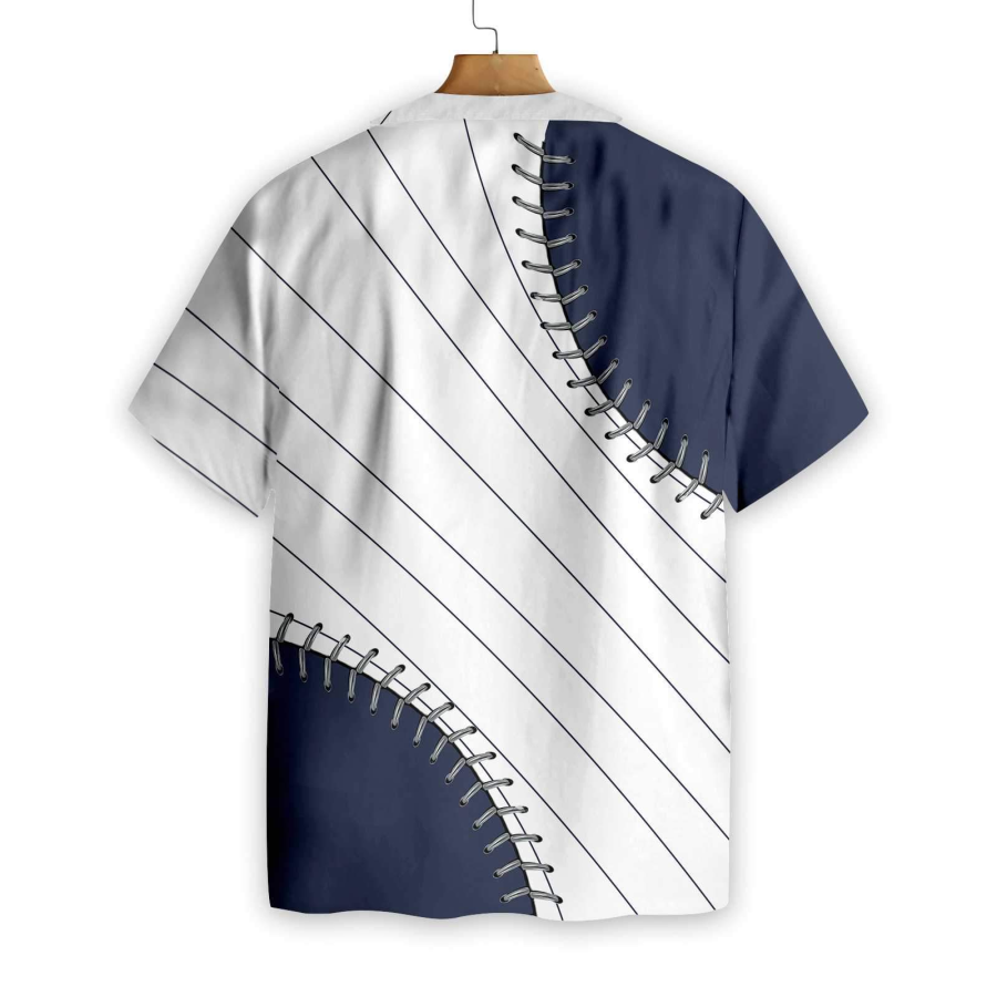 Baseball Lover Navy Blue Hawaiian Shirt