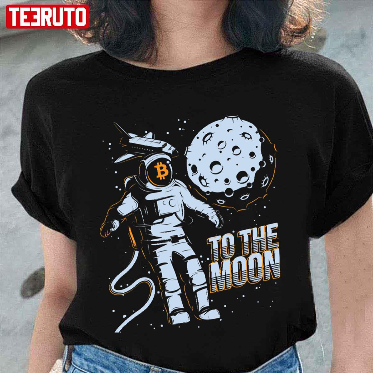 Bitcoin Astronaut To The Moon Unisex T-Shirt