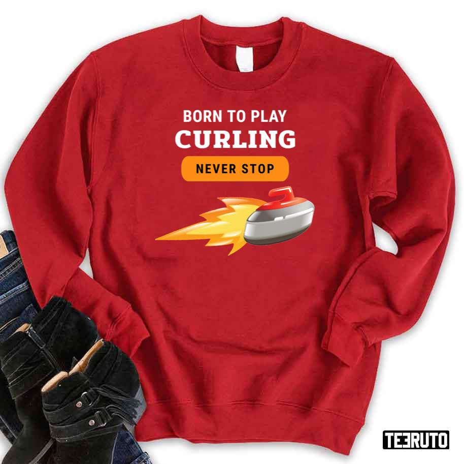 Born To Play Usa Curling Unisex Sweatshirt