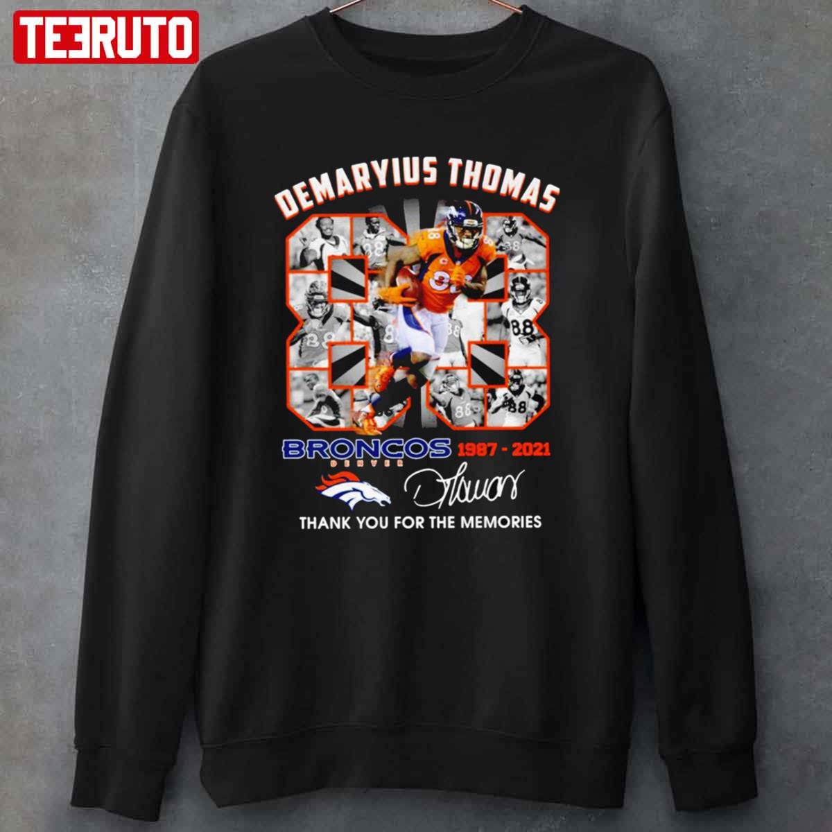 Demaryius Thomas 88 Denver Broncos Thank You DT Always In Our Hearts T-shirt  - REVER LAVIE