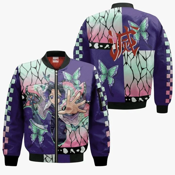 Demon Slayer Shinobu Kocho Anime Manga 3D Bomber Jacket