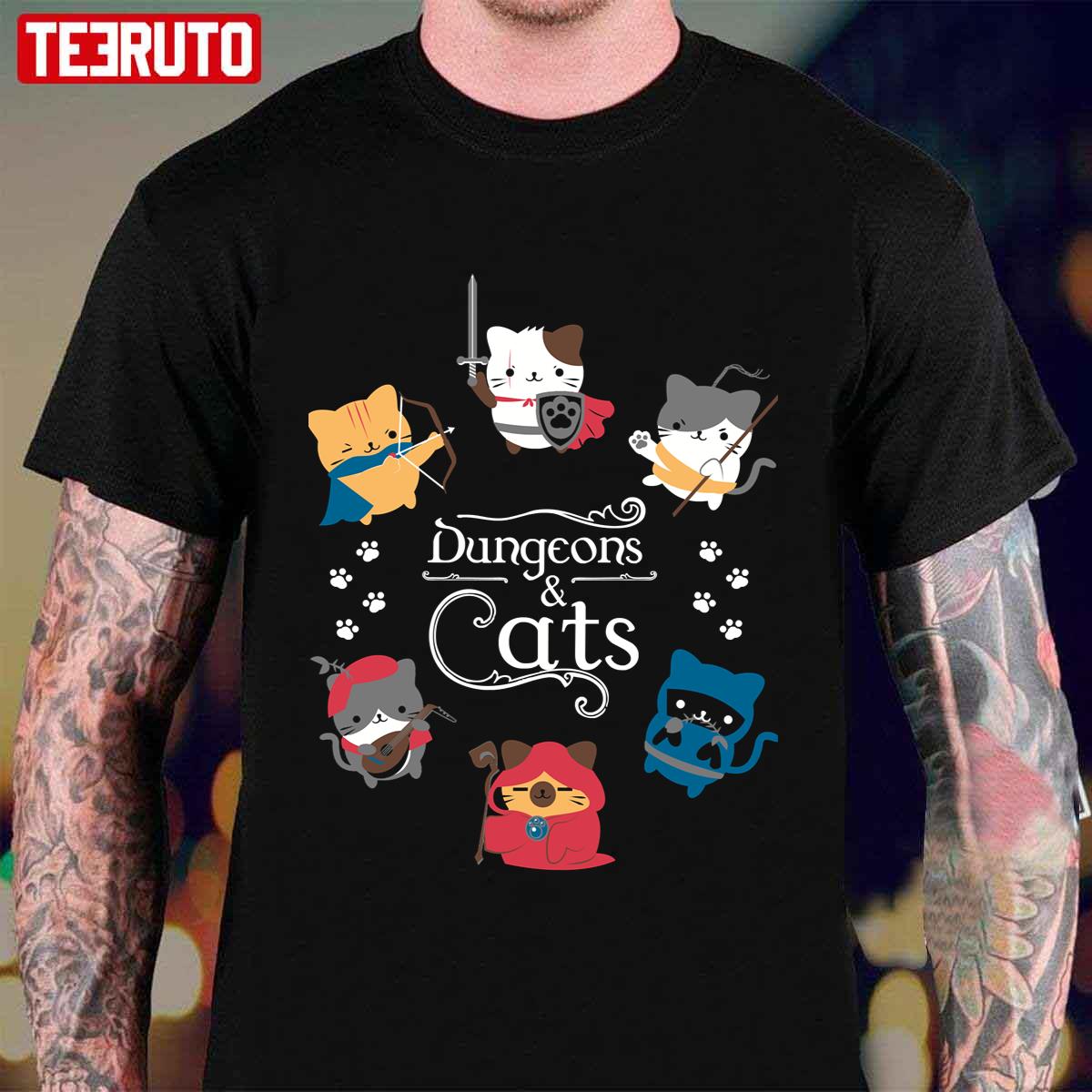 Dungeons And Cats Dragons Unisex T-Shirt