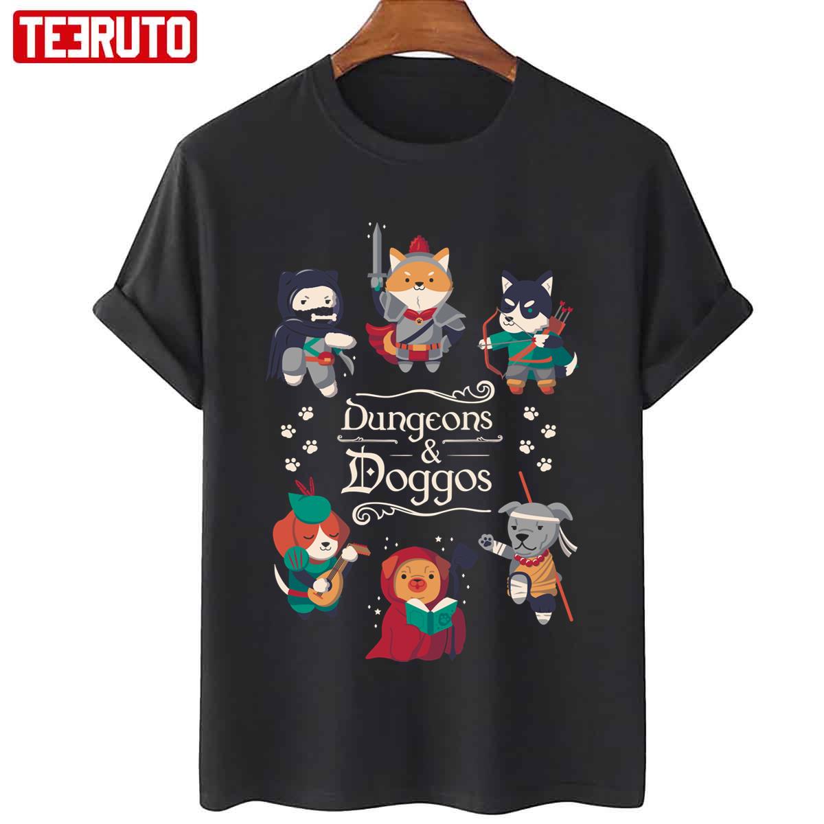 Dungeons And Doggos Dragons Unisex T-Shirt
