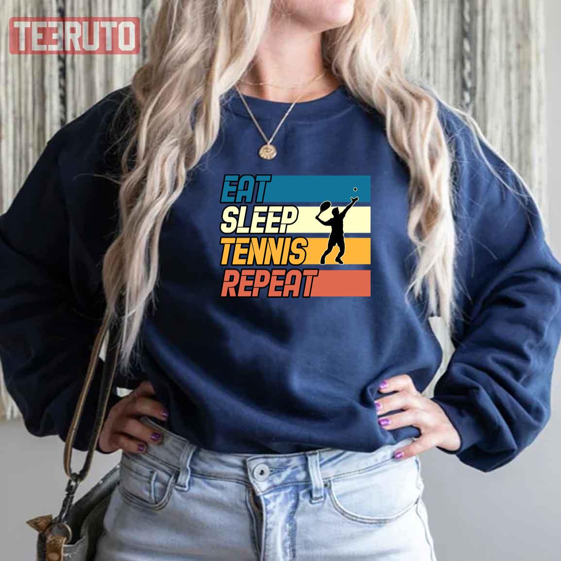 Eat Sleep Tennis Repeat Unisex Sweatshirt
