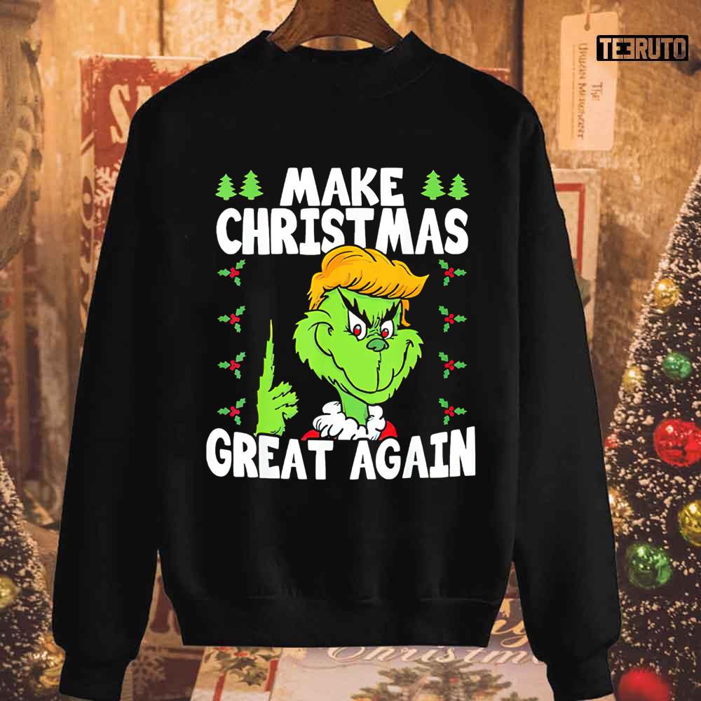 Funny Trump 2024 Make Christmas Great Again Ugly Unisex Sweatshirt