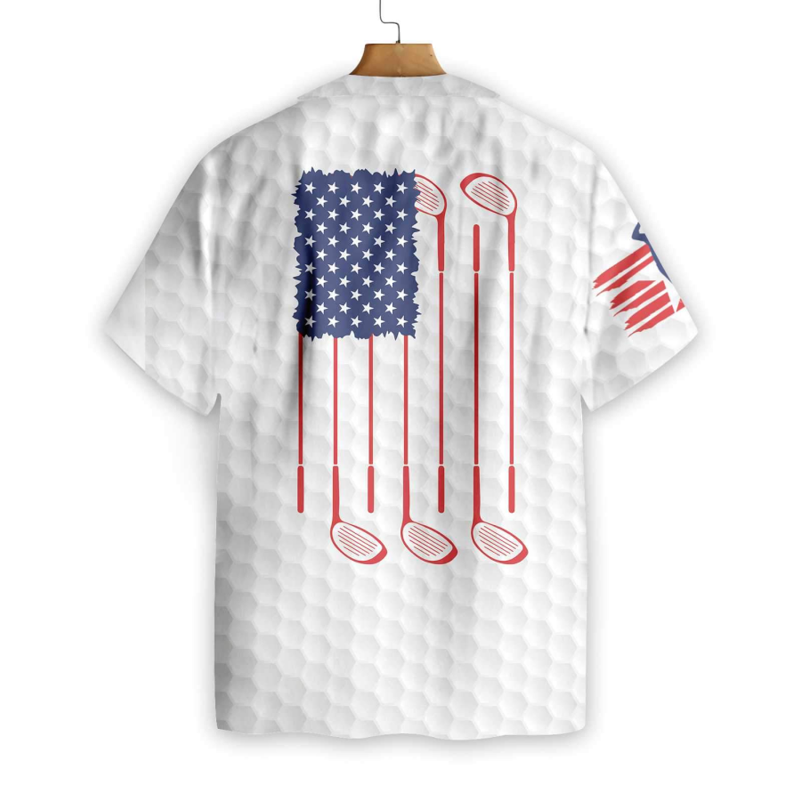 Golf American Flag Hawaiian Shirt