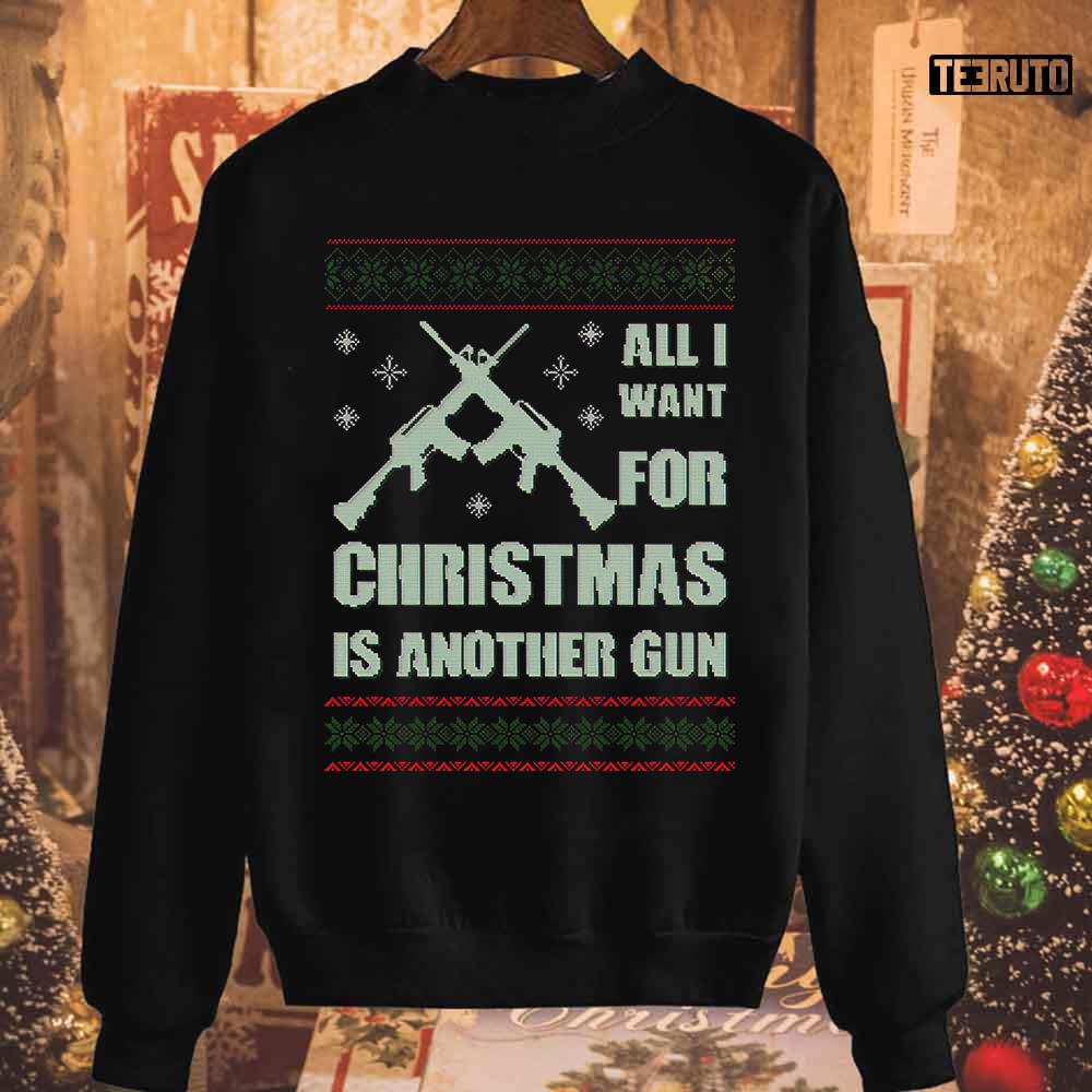 Guns For Christmas Ugly Hunting Military Unisex Sweatshirt