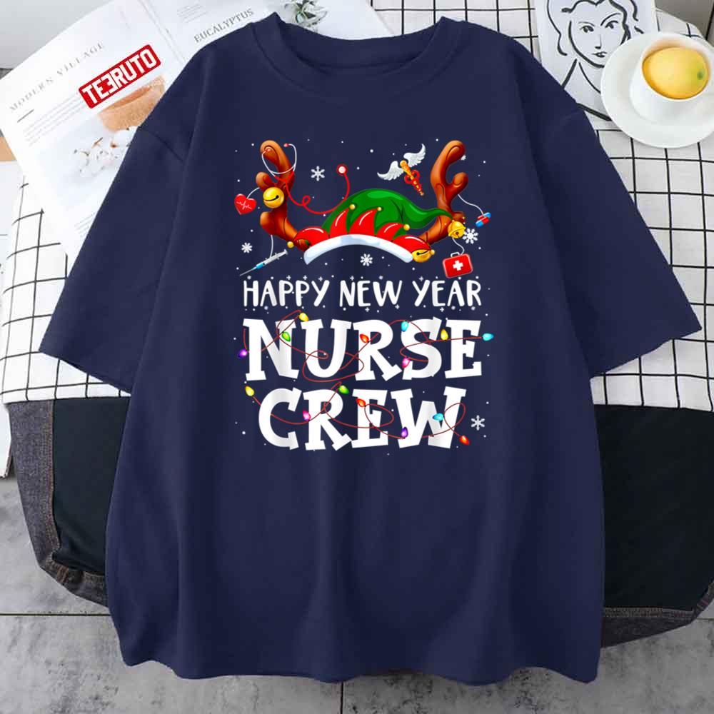 Happy New Year 2022 Nurse Crew Santa Christmas Unisex Sweatshirt