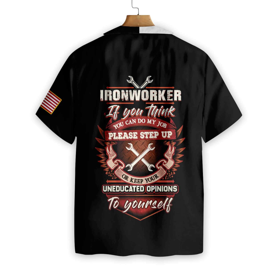 Ironworker Proud Skull Hawaiian Shirt