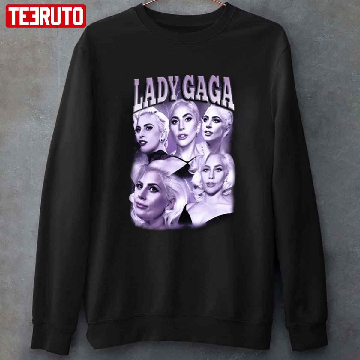 Lady Gaga Vintage Retro Artist Bootleg Purple Unisex T-Shirt