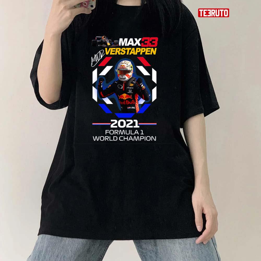 Max Verstappen 2021 Formula 1 World Champion Unisex T-Shirt