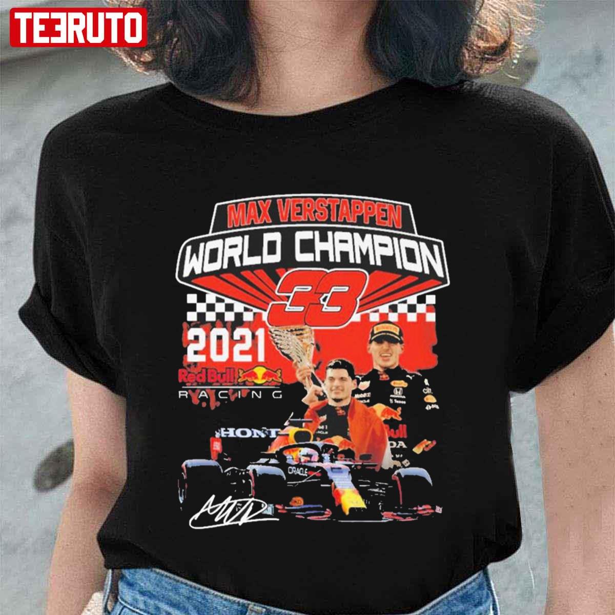 Max Verstappen 33 Champions World 2021 Unisex T-Shirt