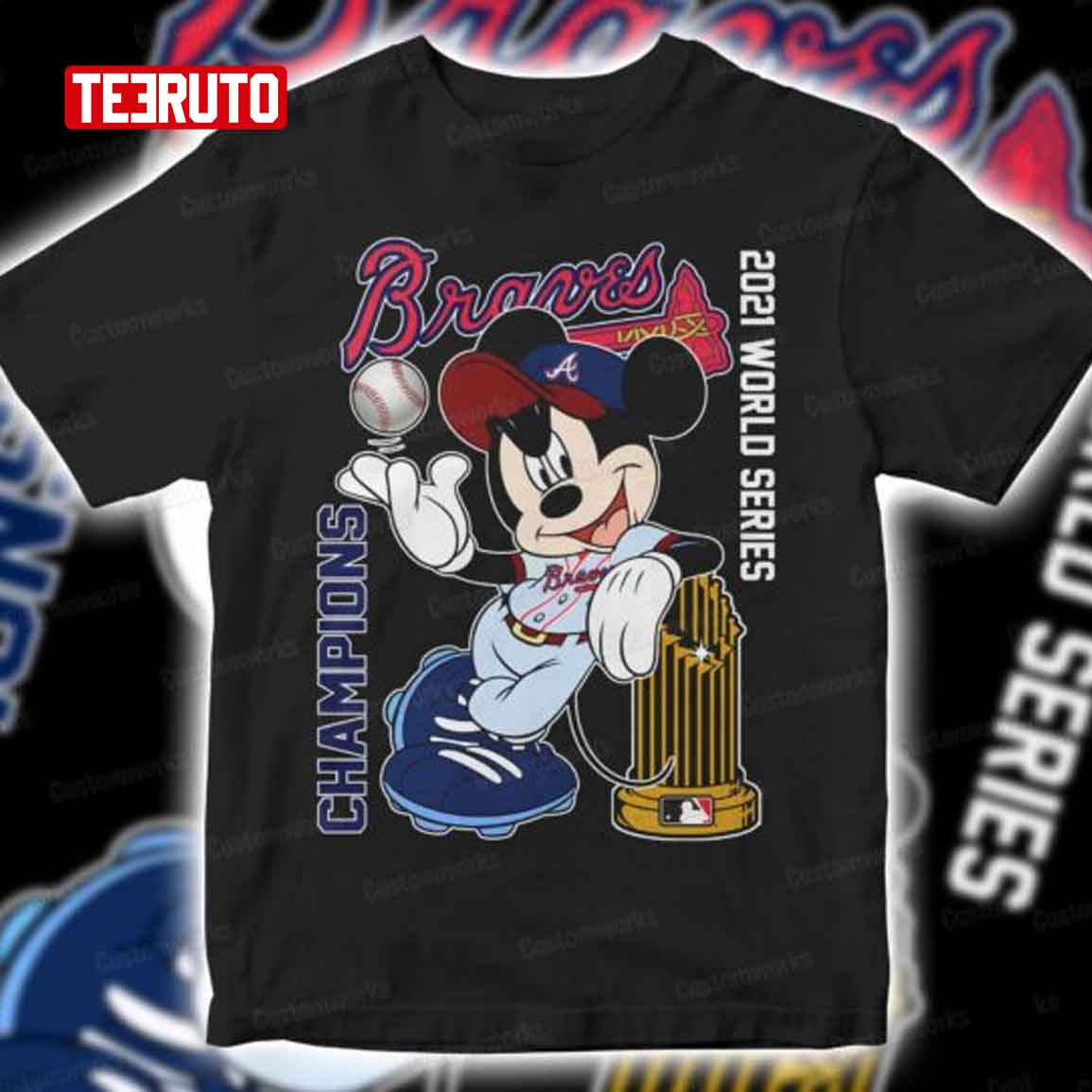 Atlanta Braves Mickey World Series Champions 2021 Unisex T-Shirt - Teeruto