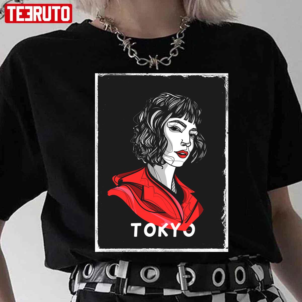 Money Heist Tokyo Red Lips Retro Unisex T-Shirt
