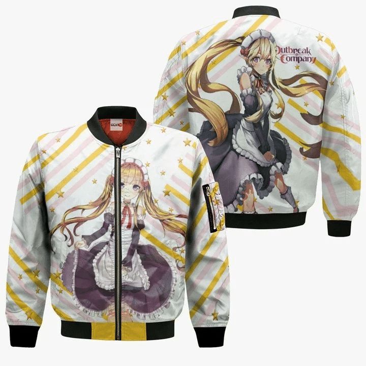 Myucel Foaran Light Novel Outbreak Company Moeru Shinryakusha Bomber Jacket