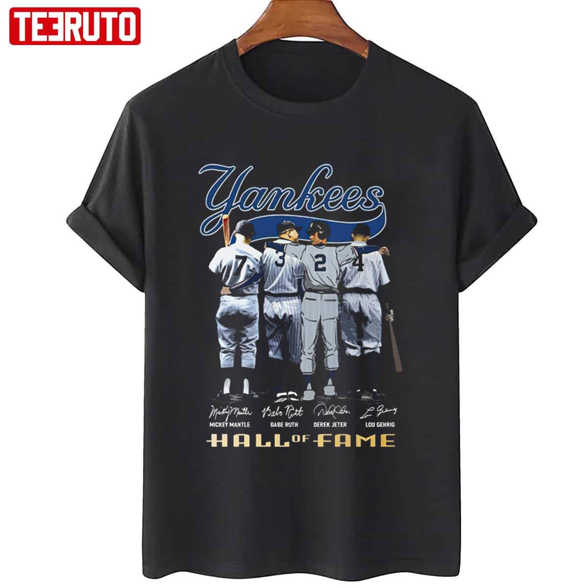 New York Yankees Teams Hall Of Fame Signatures Unisex T-Shirt