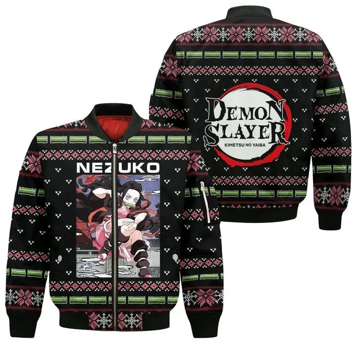 Nezuko Kamado Ugly Christmas Demon Slayer  Anime Manga 3D Bomber