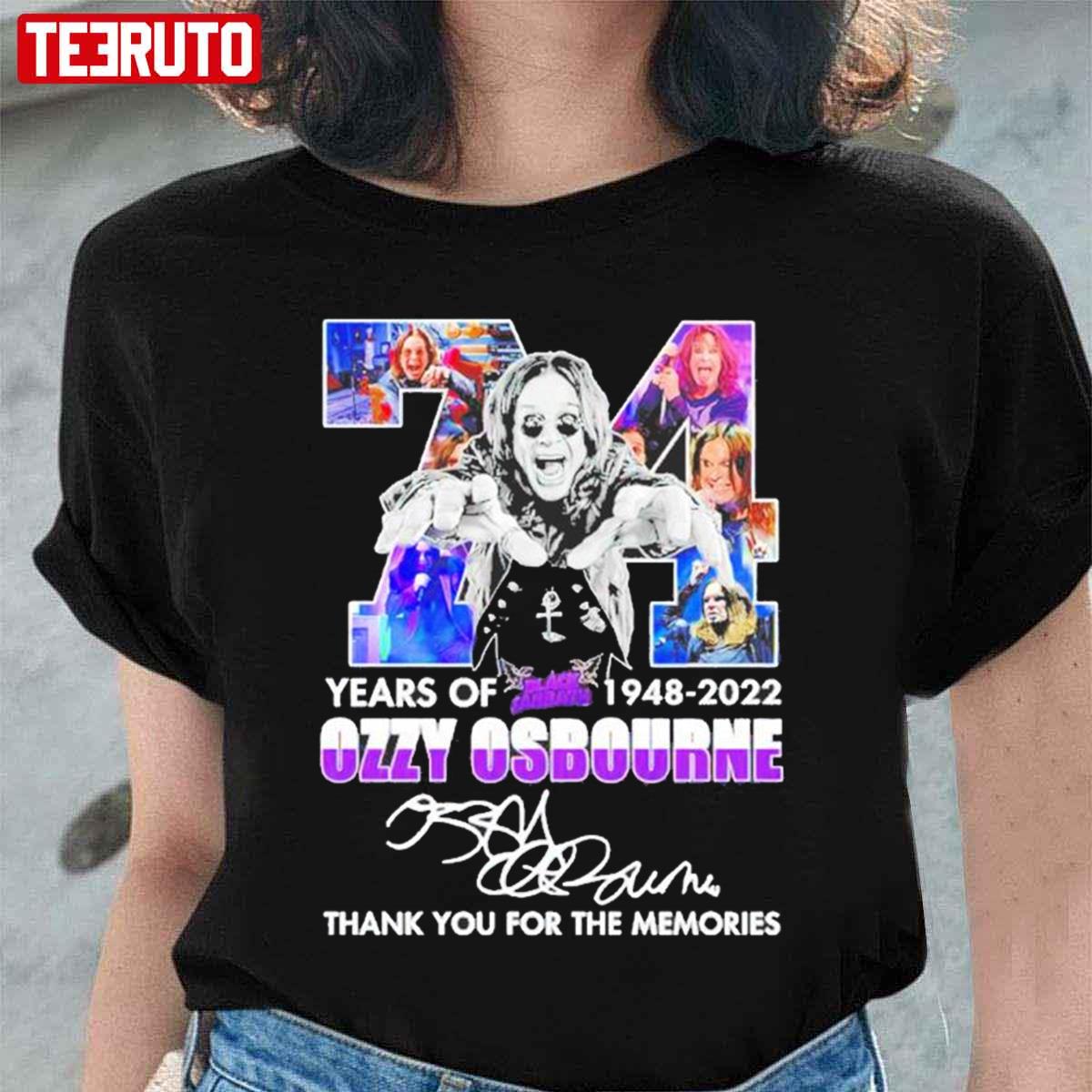 Ozzy Osbourne Signature Thanks For The Memories Unisex T-Shirt