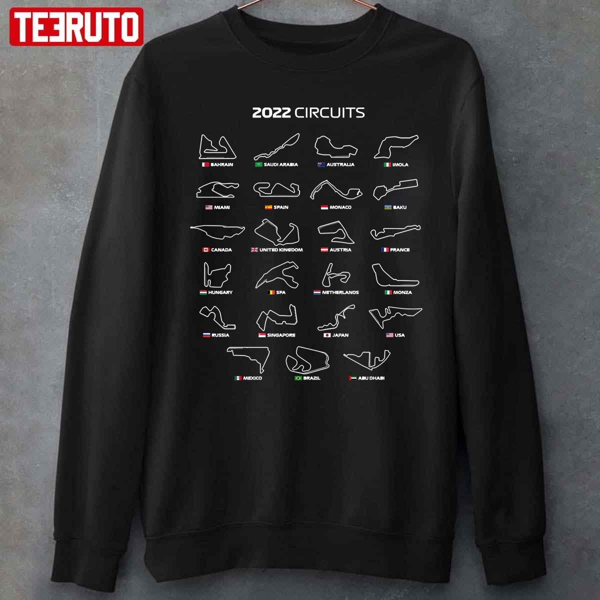 Race Tracks 2022 Season Circuits Unisex T-Shirt Sweatshirt