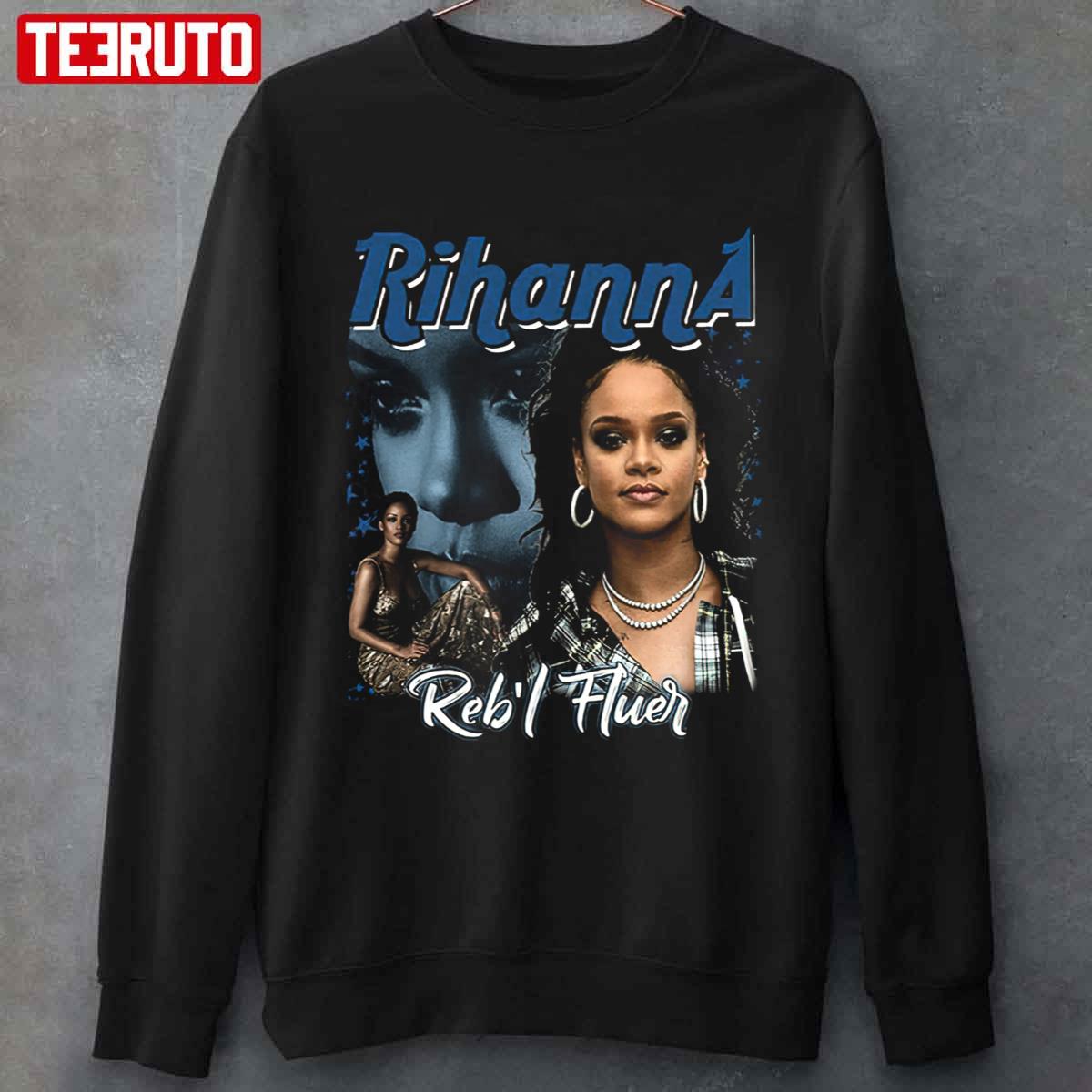 Rihanna Vintage 90s Hip Hop Rap Unisex T-Shirt Sweatshirt