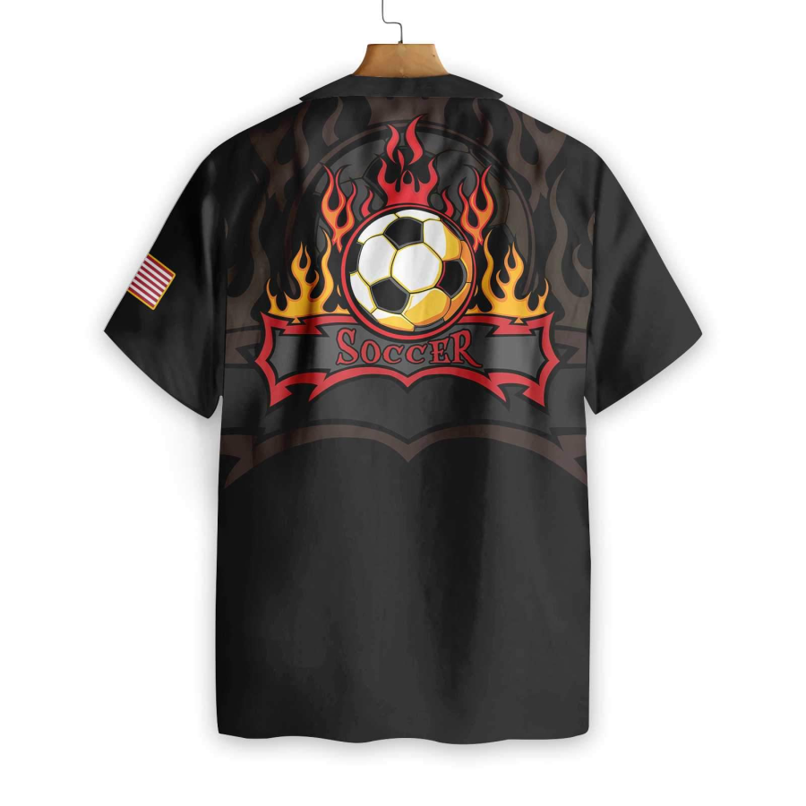 Soccer Flame Hawaiian Shirt
