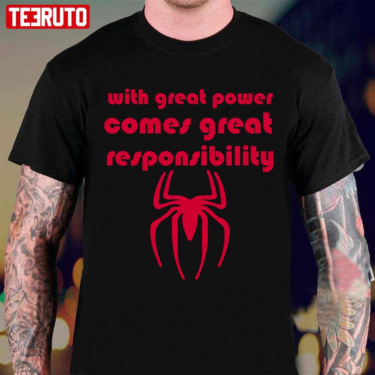 Super Villain Comic Great Powers Comes Great Responsibility Unisex T-Shirt