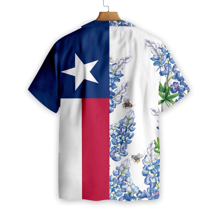 Texas Flag Bluebonnets Ver3 Hawaiian Shirt
