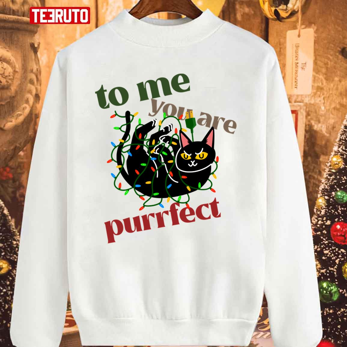 To Me You Are Purrfect Christmas Cat Tangling Unisex Sweatshirt