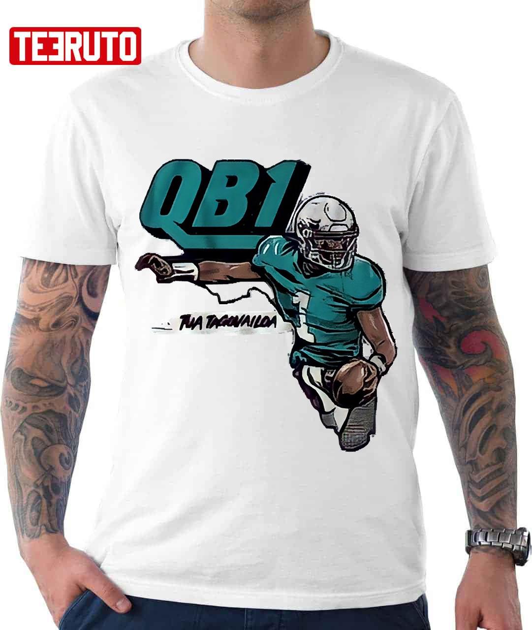  QB1 Tua Tagovailoa Miami Dolphins Unisex T-Shirt