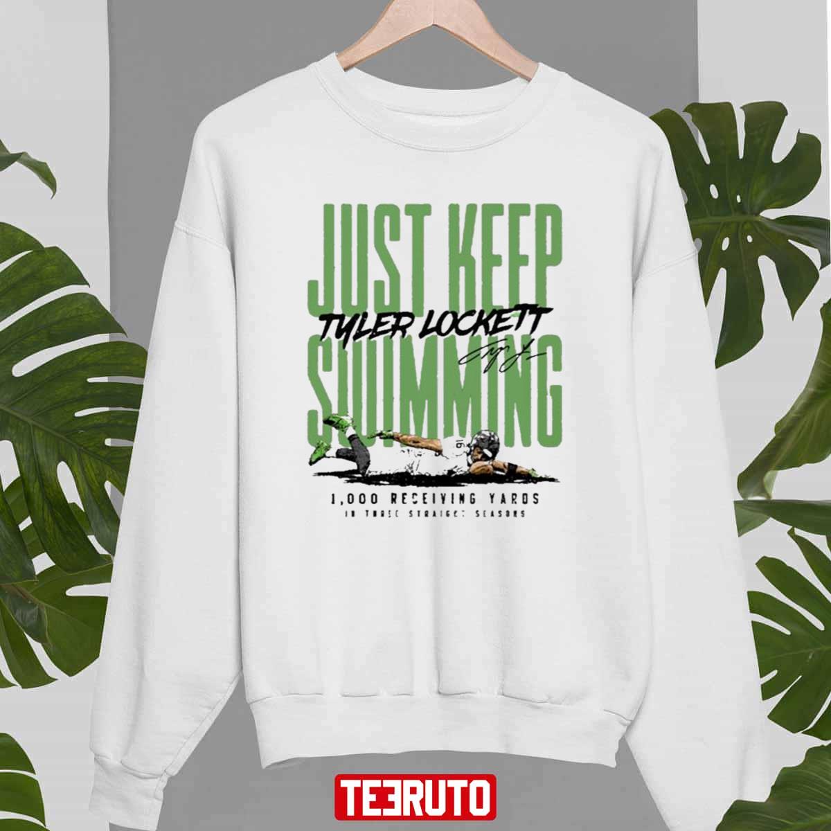 Tyler Lockett Just Keep Swimming Funny Unisex Sweatshirt